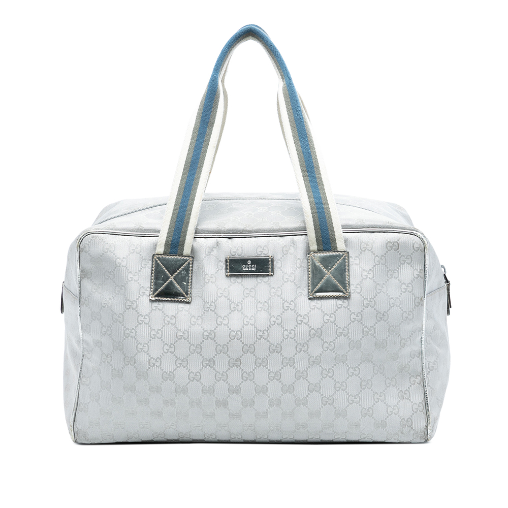 Pre-Loved Gucci GG Canvas Web Travel Bag